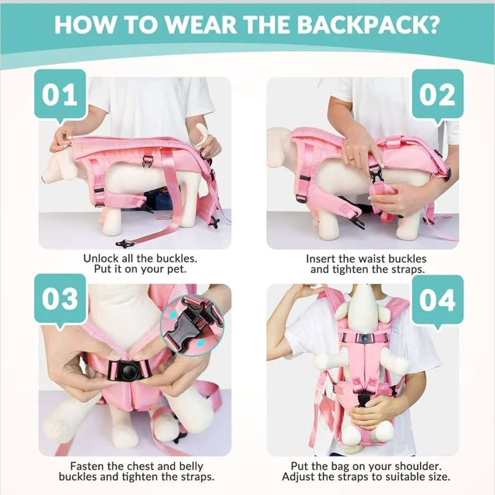 Pink Pet Carrier Backpack